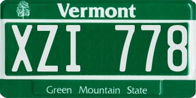 VT license plate XZI778