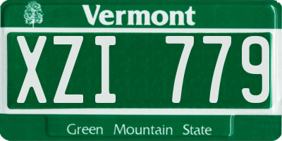 VT license plate XZI779