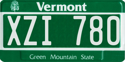 VT license plate XZI780