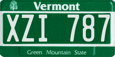 VT license plate XZI787