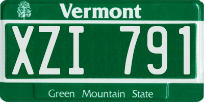 VT license plate XZI791