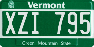 VT license plate XZI795