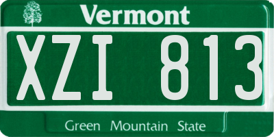 VT license plate XZI813