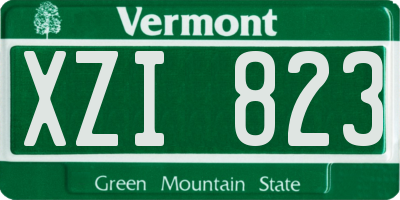 VT license plate XZI823