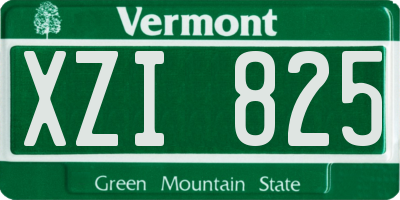 VT license plate XZI825