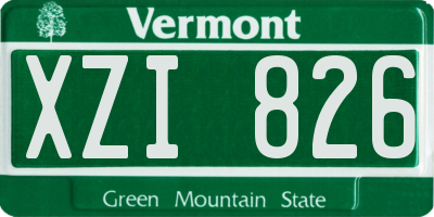 VT license plate XZI826