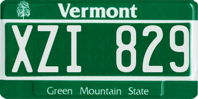 VT license plate XZI829