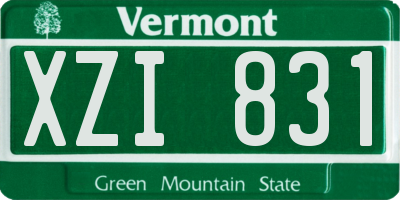 VT license plate XZI831