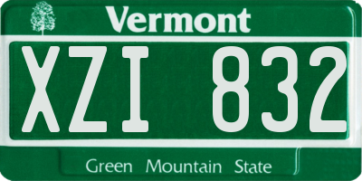 VT license plate XZI832