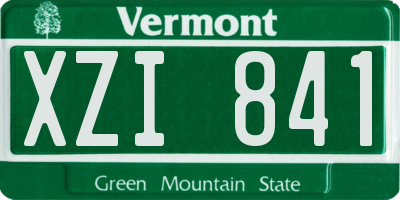 VT license plate XZI841