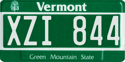 VT license plate XZI844