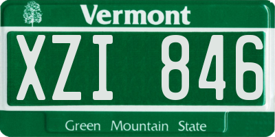 VT license plate XZI846