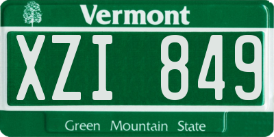 VT license plate XZI849