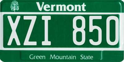 VT license plate XZI850