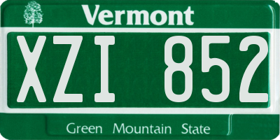 VT license plate XZI852
