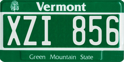 VT license plate XZI856