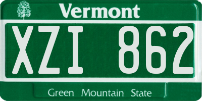 VT license plate XZI862