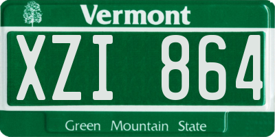VT license plate XZI864