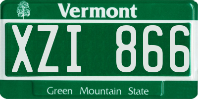 VT license plate XZI866
