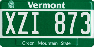 VT license plate XZI873