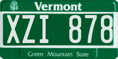 VT license plate XZI878