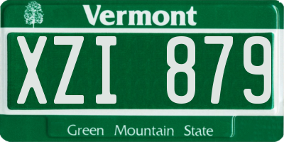 VT license plate XZI879