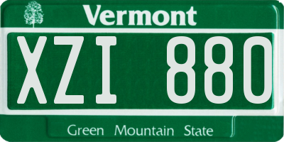 VT license plate XZI880