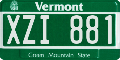 VT license plate XZI881