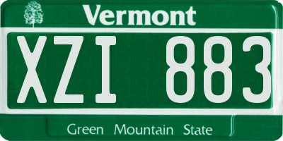 VT license plate XZI883