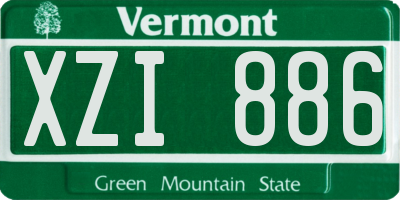 VT license plate XZI886