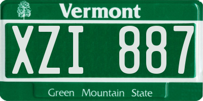 VT license plate XZI887