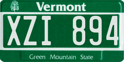 VT license plate XZI894