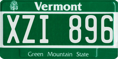 VT license plate XZI896