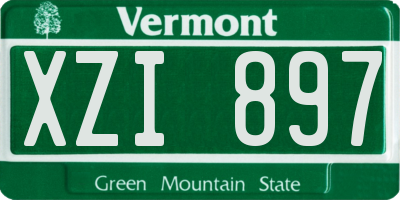 VT license plate XZI897