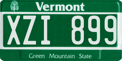 VT license plate XZI899