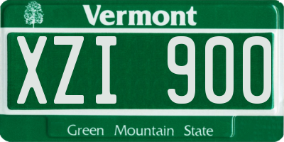 VT license plate XZI900