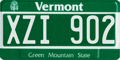 VT license plate XZI902