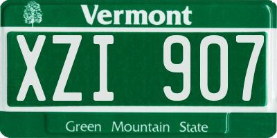 VT license plate XZI907
