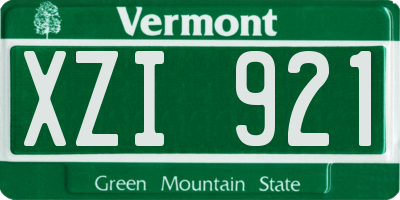VT license plate XZI921
