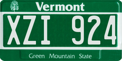 VT license plate XZI924