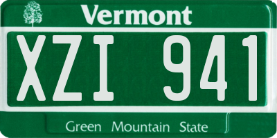 VT license plate XZI941