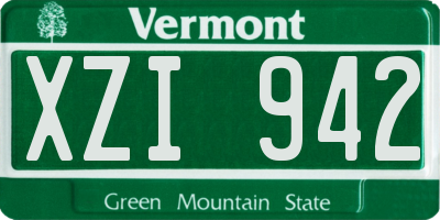 VT license plate XZI942
