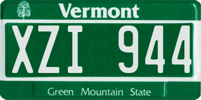 VT license plate XZI944