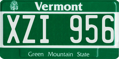 VT license plate XZI956