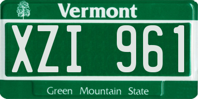 VT license plate XZI961