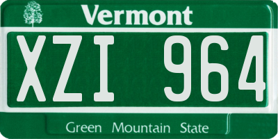 VT license plate XZI964