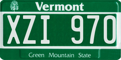 VT license plate XZI970