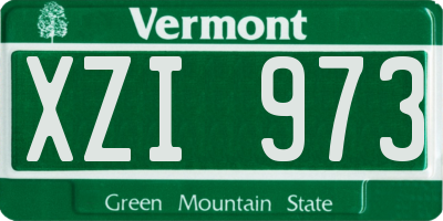 VT license plate XZI973