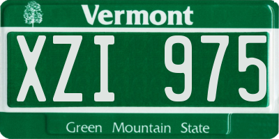 VT license plate XZI975