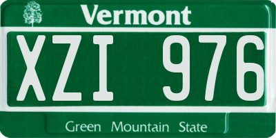 VT license plate XZI976